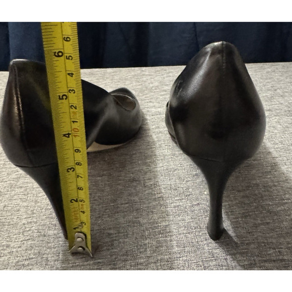 M.M. Lafleur The Ginger Pump Black Kidskin Point Toe SIze Eu 38 Us 7.5(flaw) - Picture 3 of 10